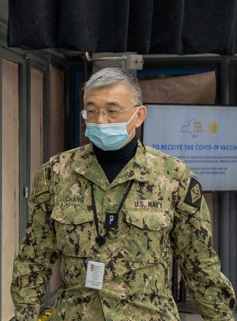 Lester Chang in U.S. Navy uniform